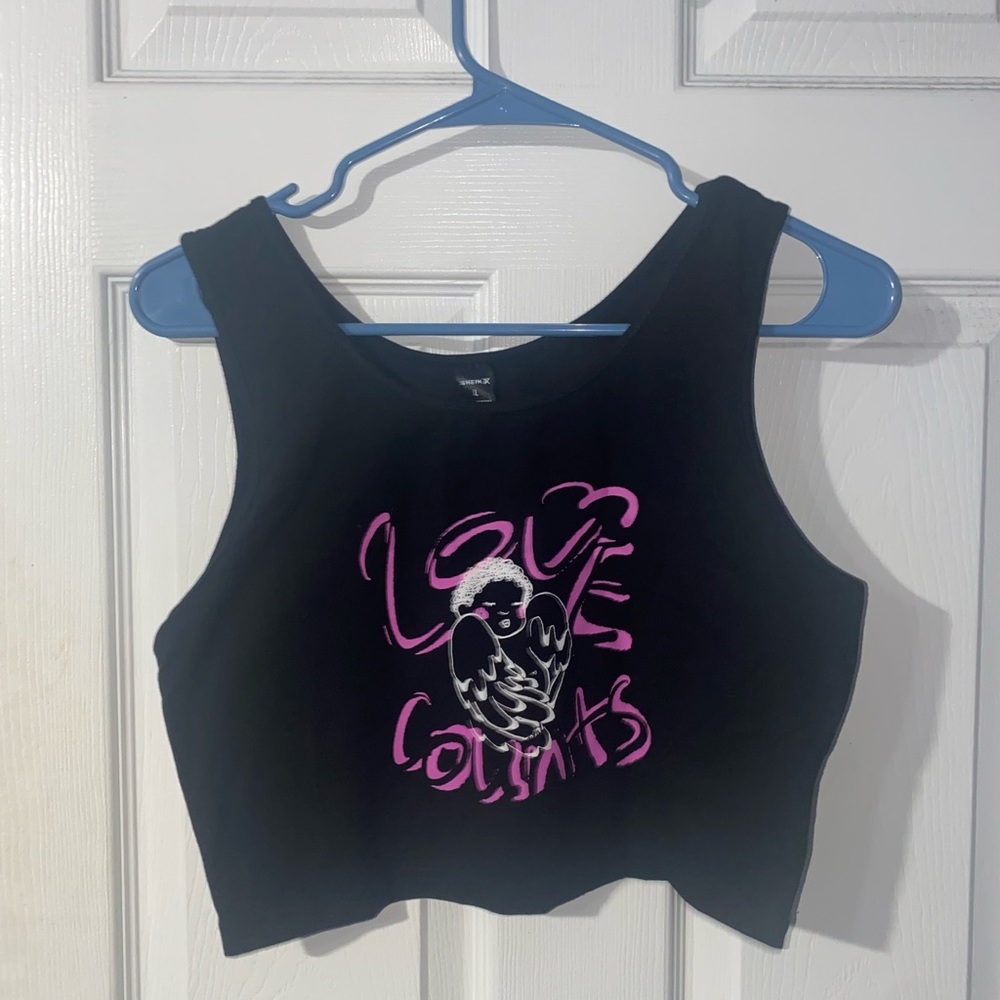 Graphic Cropped Tank Top